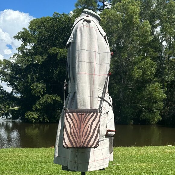 COACH Madison Swing Pack Cross-Body Small Zebra Brown Multi 50506 - Picture 3 of 12